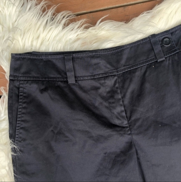 Ann Taylor Margo Navy Blue Capri Pants Shorts Neutral Basic Capsule Career EUC - Picture 2 of 5